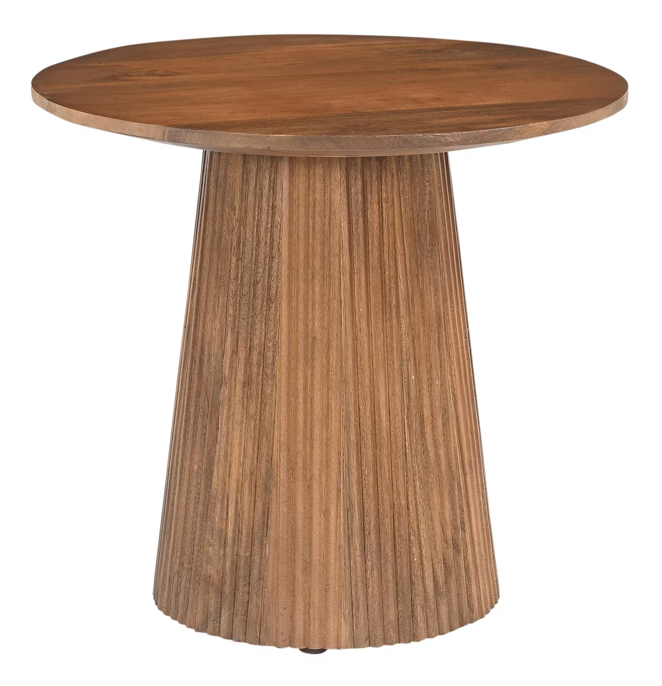 Artistiq Living Dyann Ronde Bijzettafel van Mangohout, Bruin, Diameter: 50 cm