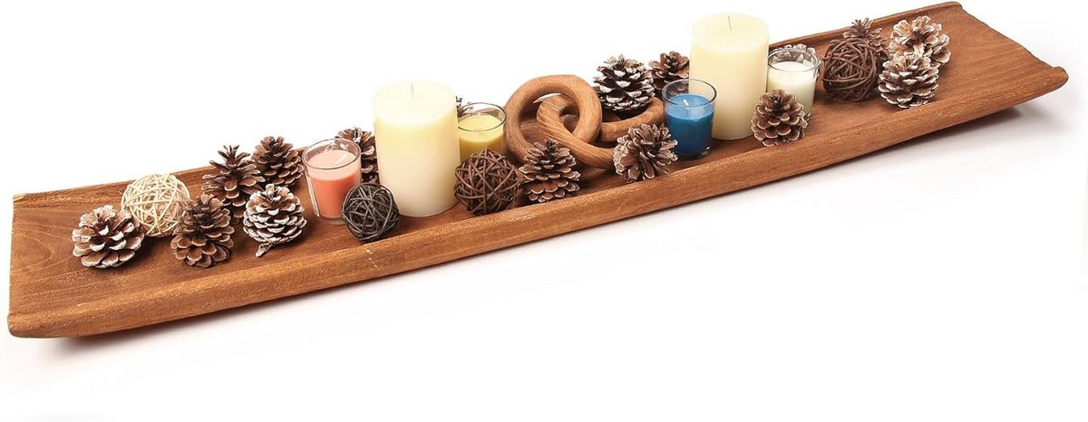 Grote Massief Houten Deegkom - Rustieke Broodschotel voor Tafeldecoratie en Keuken