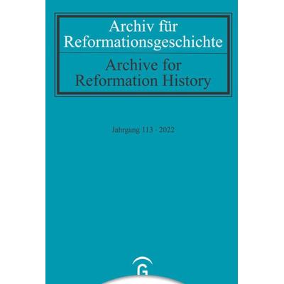 Archiv für Reformationsgeschichte – Aufsatzband, Taschenbuch von , Gütersloher Verlagshaus, 978-3-579-08479-4