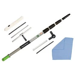Axis Line 4 Meter Teleskop Fensterwischer Set für Glas Fenster & Wintergarten Reinigung