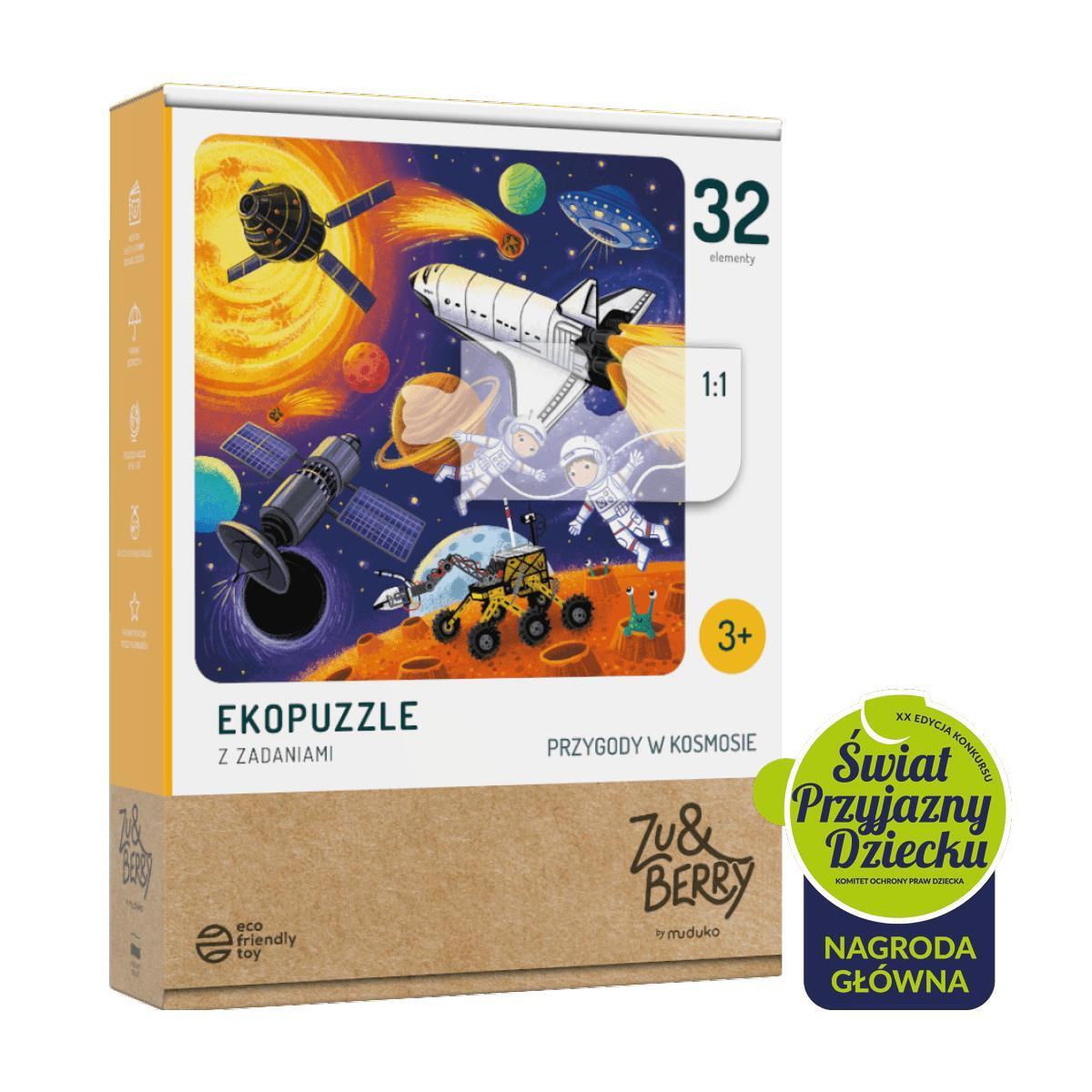 Muduko Ekopuzzle Ruimteavonturen Puzzel met twee delen