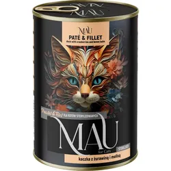 Mau Pastete und Filet – Ente mit Preiselbeeren und Melisse für kastrierte Katzen 400g
