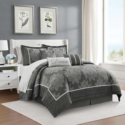Nanshing Therese 15 Piece Damask Comforter Set, Bed In a Bag