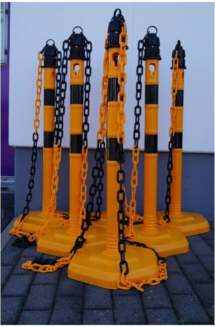 TEMKA Poteaux de chaîne - Set, g/s 6 poteaux + chaîne 5x3m (12463 SG)