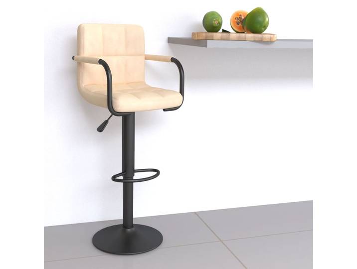 vidaXL Barhocker Creme Samt