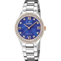 Festina Quarz Damen Solar Energy F20658/2 - blau,silber - 35mm