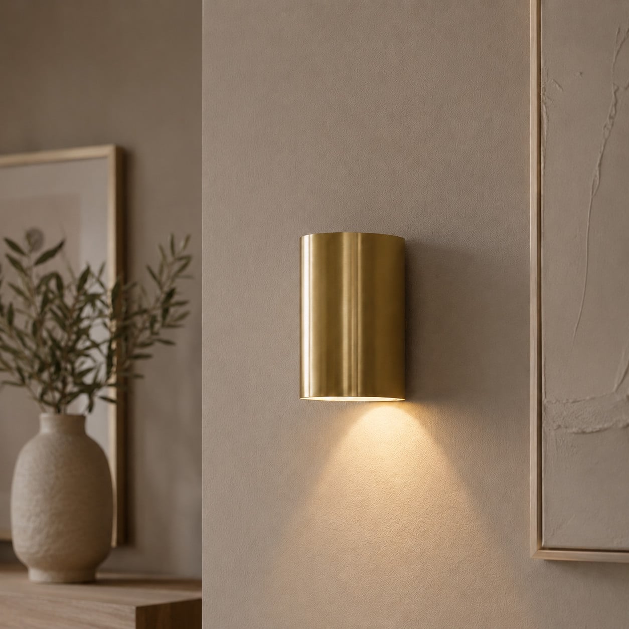 Artdelight Led wandspot Brody1 Wandlamp in goud/messing met warm wit licht