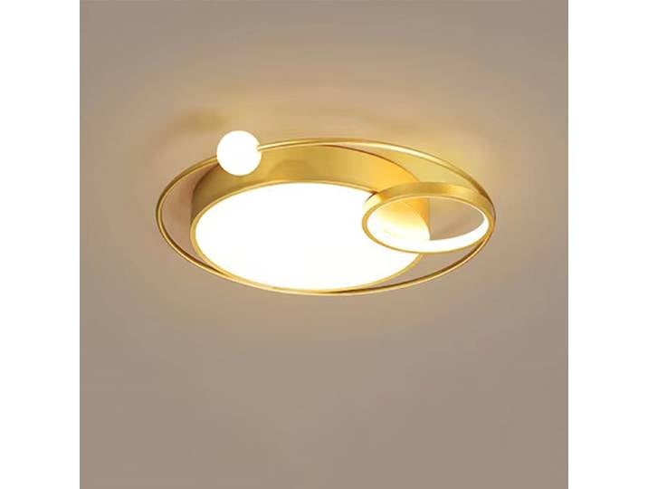 Américain LED 29W doré plafonnier rond lampe de luxe moderne Simple créatif chambre salon ménage hôtel bureau lampes