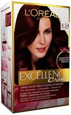 L'Oréal Paris Excellence Creme Permanent Hair Color 4.54 Castaño