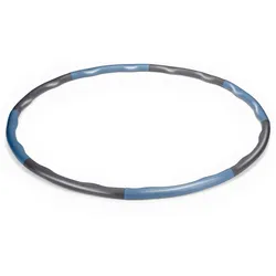 Hula Hoop mit Gewicht Ø 95cm - Effektives Bauch- & Rücken-Workout, verbrennt Kalorien - Einfach zusammenbaubar - Robust, ideal für Zuhause & Sportstudios, Schwarz/Blau