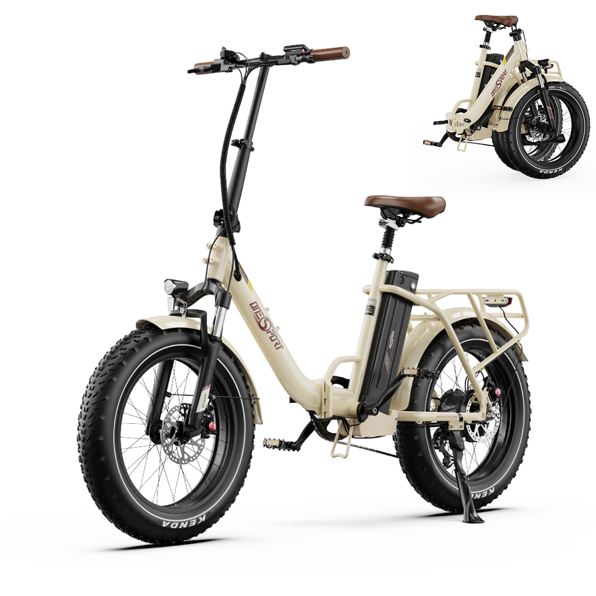 20" Elektrofahrrad ebike Pedelec, 48V 18AH, 250W Motor ,Cream