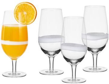 Fitz and Floyd Set of 4 Organic Band Juice Glasses, 19 Oz - 19-oz