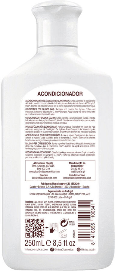 Camomila Intea Camomila acondicionador reflejos rubios 250 ml