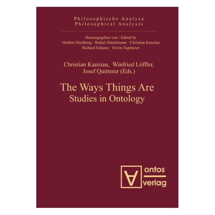 De Gruyter Kanzian:Ways Things Are (Englisch, Hardcover, Christian Kanzian, Josef Quitterer, Winfried Löffler) (67767286)