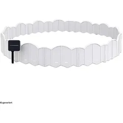 HTI-Living, Rasenkante, Beeteinfassung 1260 cm Zierzaun Cloud mit Beleuchtung (1260 cm)