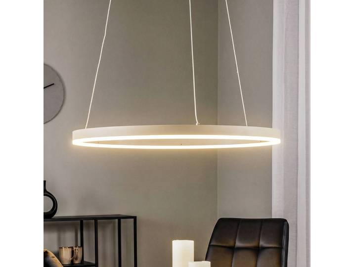 Hängeleuchte Albiona Arcchio, dimmbar, creme / amber, für Küche, Metall, Modern