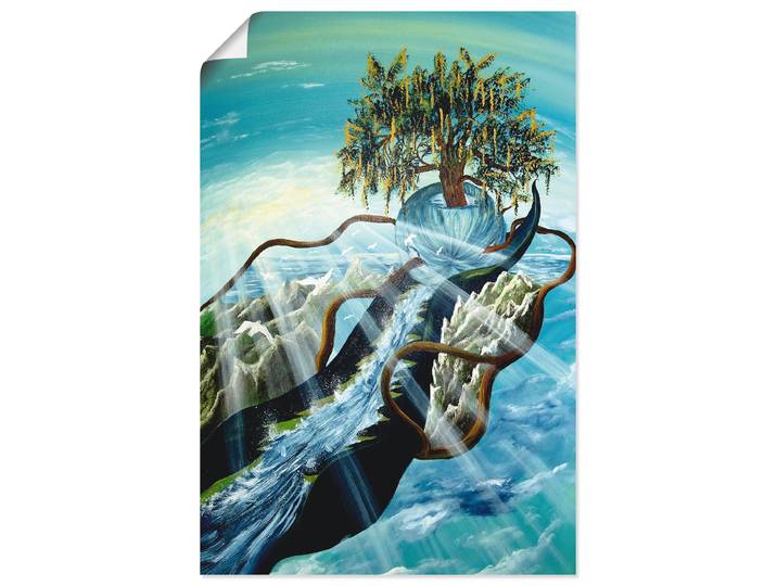 Poster ARTLAND Lebensfluss , blau (farbe bild(er): blau), B:40cm H:60cm, Bilder, Poster, ohne Rahmen