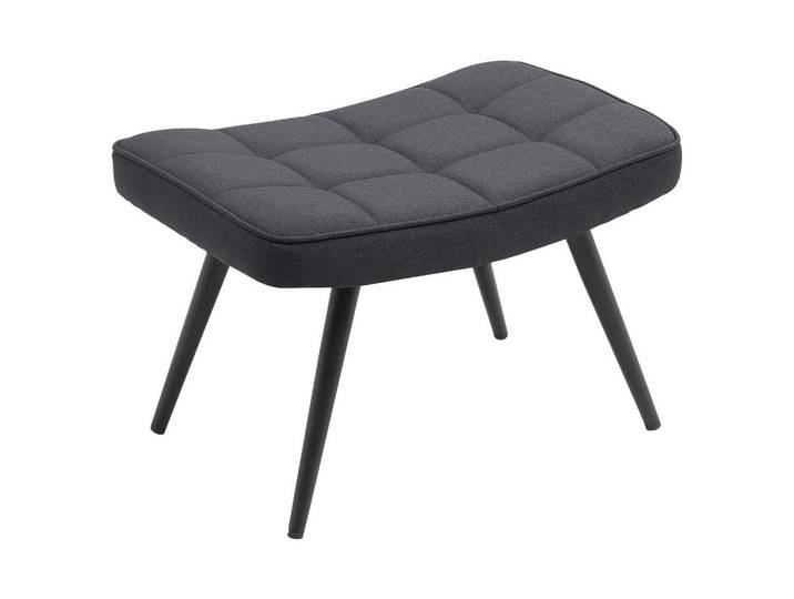 Hocker Uta Textil Dunkelgrau Sitz gepolstert H: 39 cm
