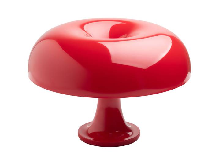 Designer-Tischlampe Artemide Nessino E14 Rot D 32 cm H 22.3 cm - Material: Polycarbonat - Designer-Tischlampe