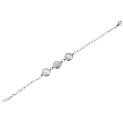 Armband ADELIA´S "Armband aus Edelstahl 20 cm", silber, Armbänder, Damen, 20cm, Edelstahl, Armband, Ein Geschenk, das Freude macht