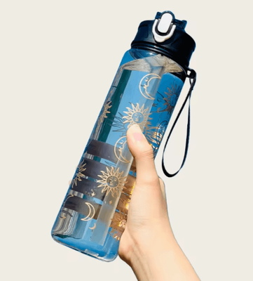 Inspire Essentials Large Capacity Sports Water Bottle Leak Proof Fitness Travel Drink Bottle black A