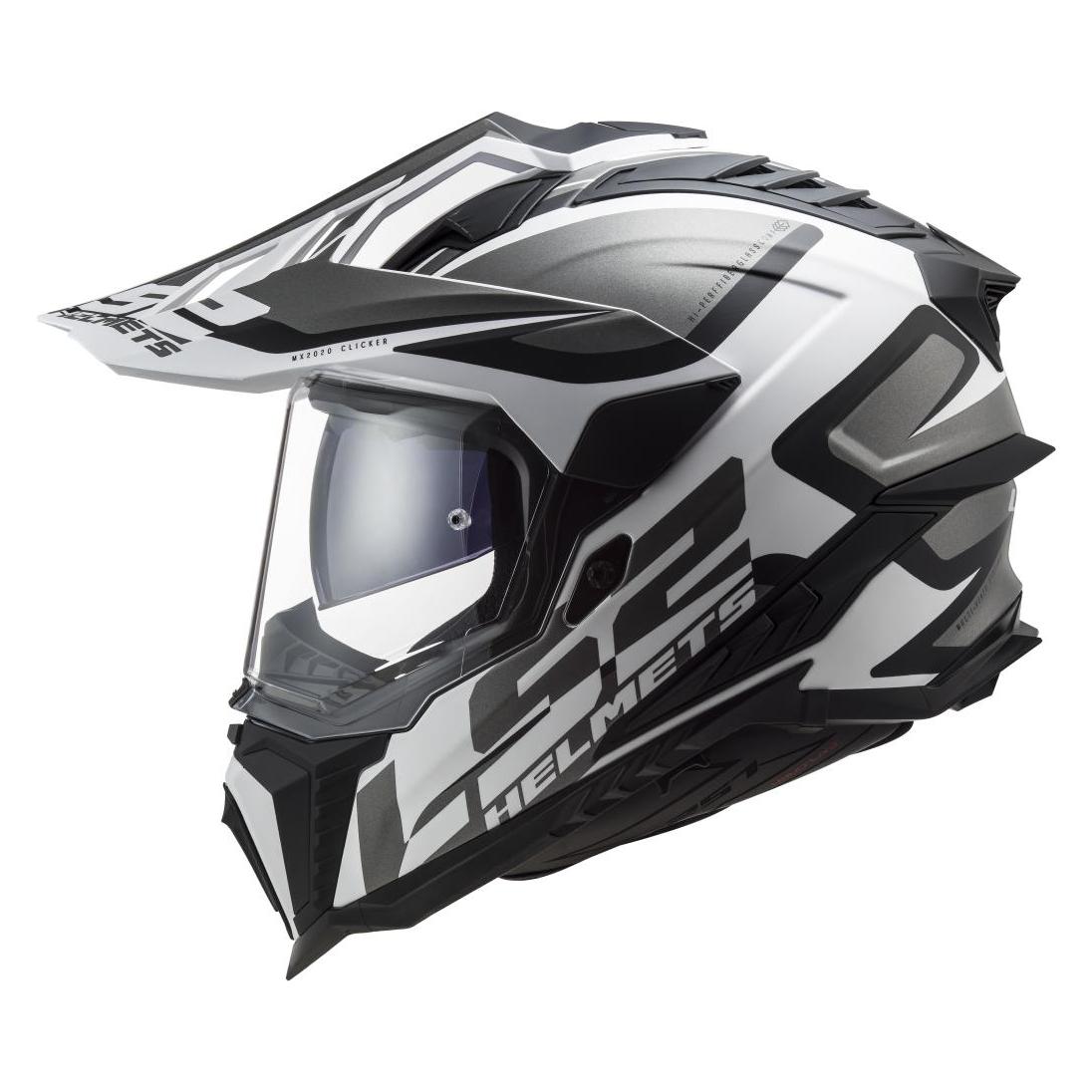 LS2 MX701 EXPLORER ALTER Crosshelm matt schwarz-weiss XL (XL) (467012102XL)