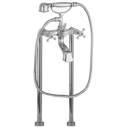 Herzbach Anais Wannenarmatur 32401000101 bodenstehend, mit Duschgarnitur, chrom