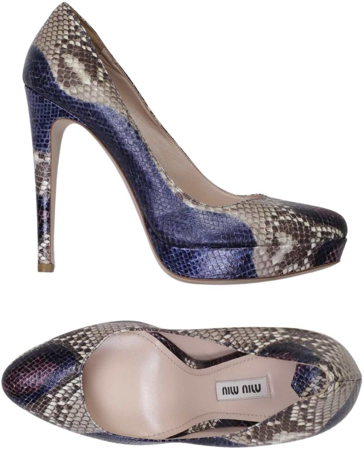 Miu Miu Damen Pumps, Mehrfarbig, Gr. EU 37, Leder - Second Hand