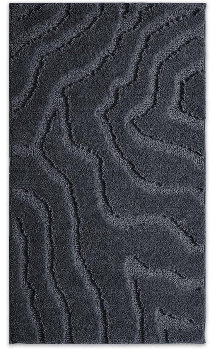 Grote antislip badmat van zachte microvezel in Vulcanic Grey