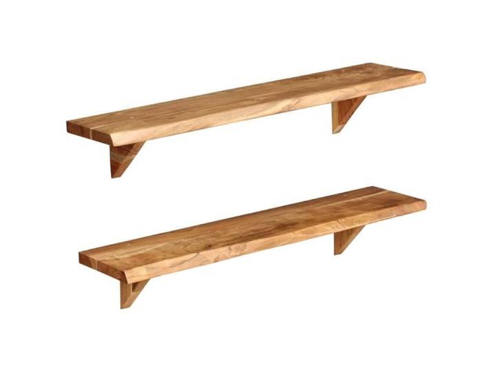 Étagères murales 2 pcs 90x20x18 cm Bois d'acacia massif 247928