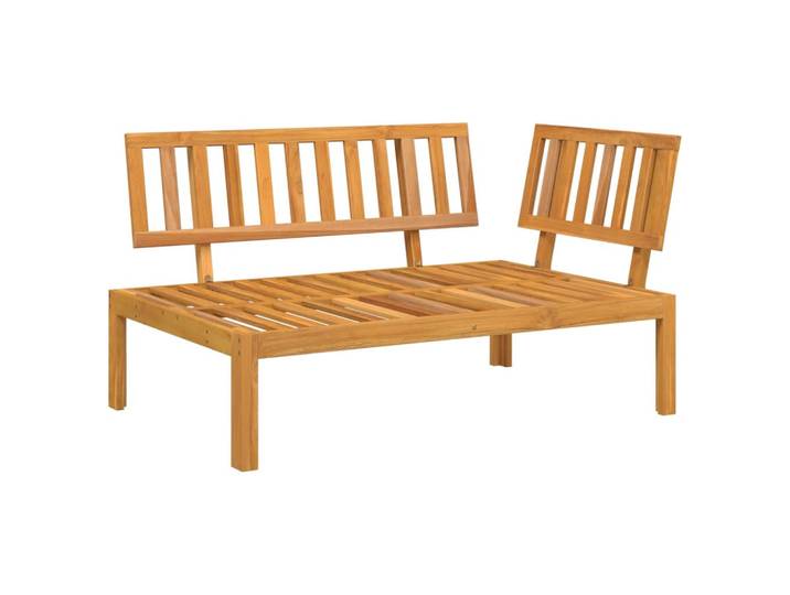 vidaXL Garten-Ecksofa Aus Paletten Massivholz Akazie, Braun, Holz, Rechteckig, 92x69x133 cm, Gartenmöbel, Loungemöbel, Gartensofas & Loungesofas