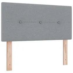 vidaXL LED-Kopfteil mit LED -Streifenleuchten Hellgrau 80 cm Stoff