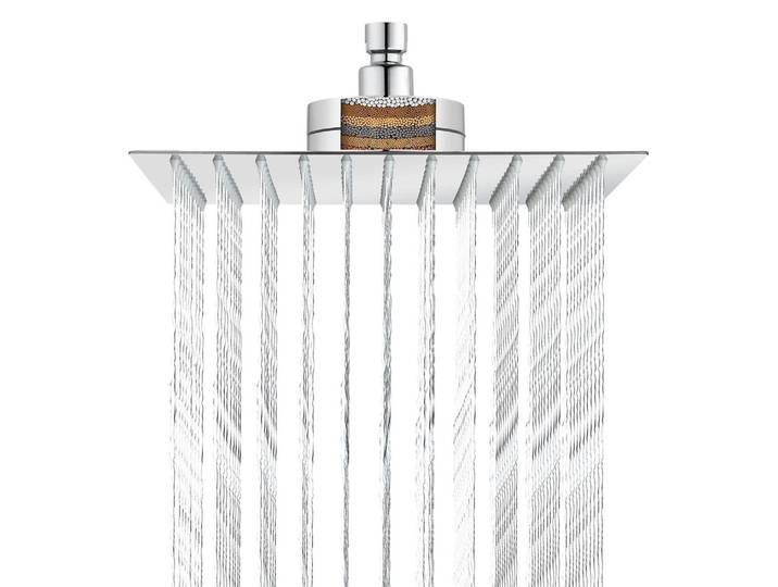 Gefilterter Duschkopf 25cm Regenduschkopf Chrom mit 20-Stufen-Filter