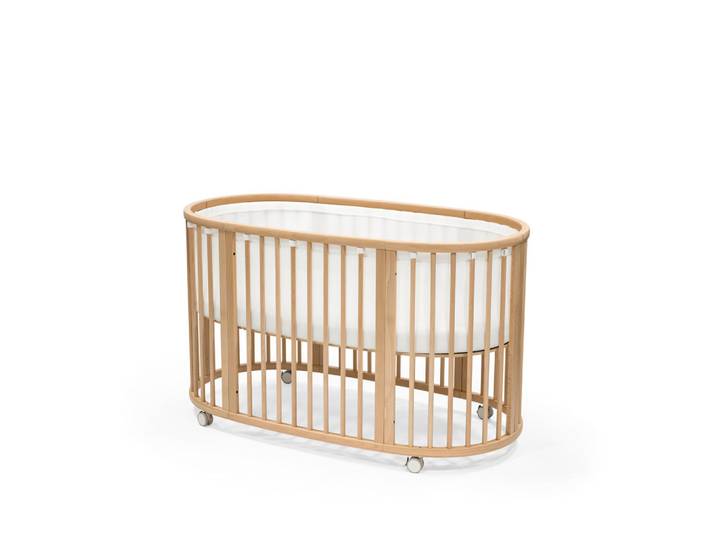 Stokke Nestchen, Weiss, Textil, Füllung: Kaltschaum, 136.4x69.8x38 cm, Textiles Vertrauen - Oeko-Tex®, Schlafen, Babybettausstattung, Babynestchen & Nestchenschlangen