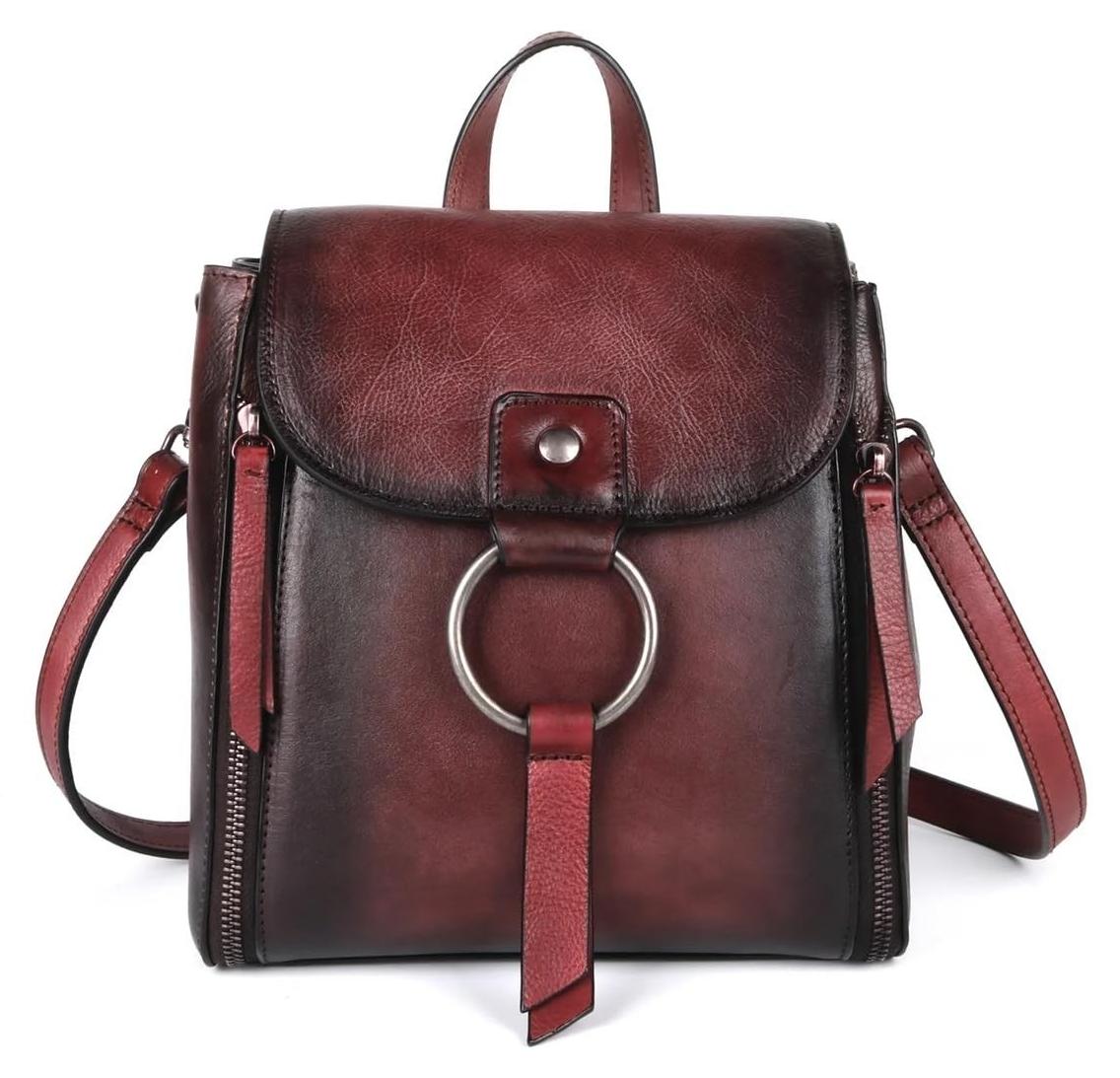 Damen-Rucksack im Vintage-Stil, aus Leder