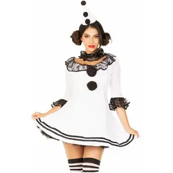 Leg Avenue Pierrot Rüschenkleid - Clown Kostüm für Fasching Halloween (M, S)