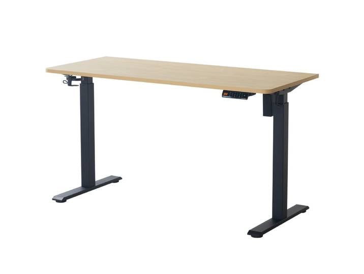 Bureau assis-debout électrique réglable 72-120 cm - effet bois
