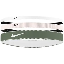 3er Pack NIKE Flex Classic Mixed Width Haarbänder 671 - light soft pink/light army/white