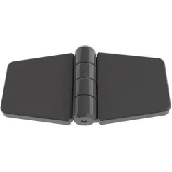Scharnier mit Abdeckung, Kunststoff, 79x41mm schwarz