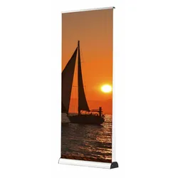 RollUp beidseitig inkl. Proficheck und Proof 85x200cm, Rollup mit Druck und Tasche, Banner Roll-up zweiseitig