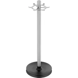 WMF Utensilienhalter 30cm 7 Aufhängungen Drehständer Depot Edelstahl gummierter Fuss, Küchen Organizer, Silber