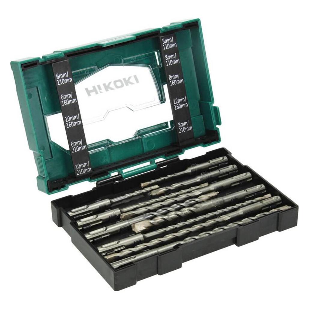Hikoki Set Trapani per Muratura da 10 Pezzi (10 Millimeter, 12 Millimeter, 5 Millimeter, 6 Millimeter, 8 Millimeter) (40030030)