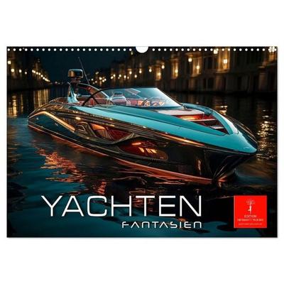 Yachten Fantasien (Wandkalender 2027 DIN A3 quer), CALVENDO Monatskalender
