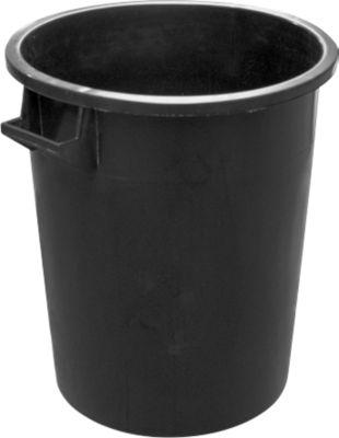 Tonne, aus HDPE, stapelbar 75 Liter, schwarz