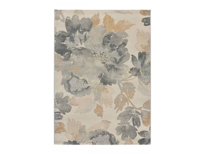 Tapis motifs floraux gris/beige 140x200 cm