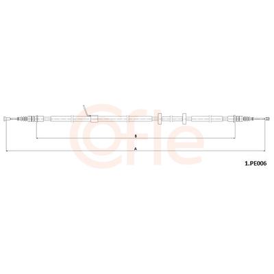 COFLE Seilzug, Feststellbremse 921pe006 für Peugeot