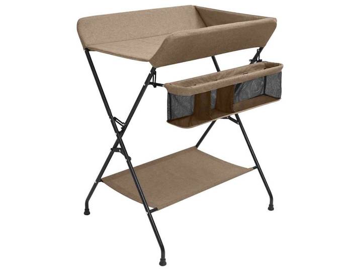 vidaXL Wickeltisch Wickeltisch Taupe Eisen