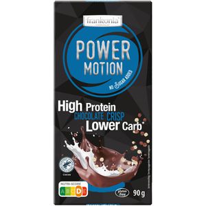 Frankonia Tafelschokolade Power Motion, Chocolate Crisp, mit Süßungsmittel Maltit, 90g