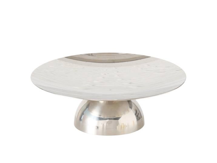Ambia Home Dekoschale, Silberfarben, Metall, 22x7.5x22 cm, Dekoration, Dekoschalen