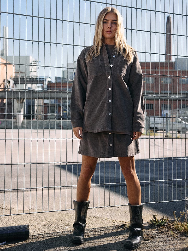 Noisy may Cordjacke in Taupe - S